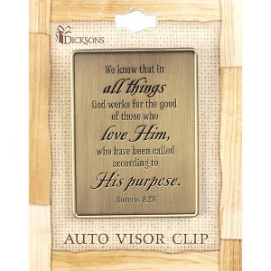 Dicksons All Things Brushed Silver Tone 2 Inch Zinc Alloy Automotive Visor Clip - 1 of 2