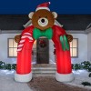 Gemmy Animated Airblown Inflatable Archway Mixed Media Bow tie Wiggling Teddy Bear  , 10.5 ft Tall - 2 of 2