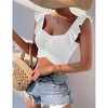 Womens Sleeveless Halter Crop Top Knit Sweater Vest Ribbed Camisole Tank Tops - 2 of 4