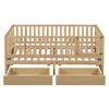 Polibi Wood Daybed with Fence Guardrails and 2 Pull-Out Drawers - 2 of 4