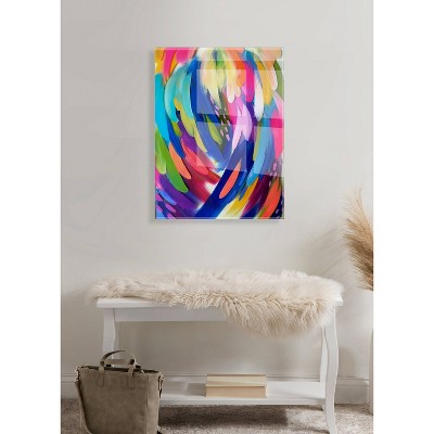 Vibrant Abstract Brush Strokes Acrylic Wall Art