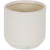 Cheung's Currula Round Ridged Pattern Ceramic Pot- Small - White - 3 of 3