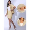 INSPIRE CHIC Women's Blazer Work Pencil Skirt 2 Pieces Outfits Suit Sets - 2 of 4
