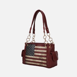 MKF Collection Alaina Vegan Leather Women’s Flag Shoulder Bag by Mia K - 1 of 4