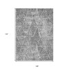 Pewter Charcoal And Ivory Geometric Washable Indoor Outdoor Area Rug - 3 of 4