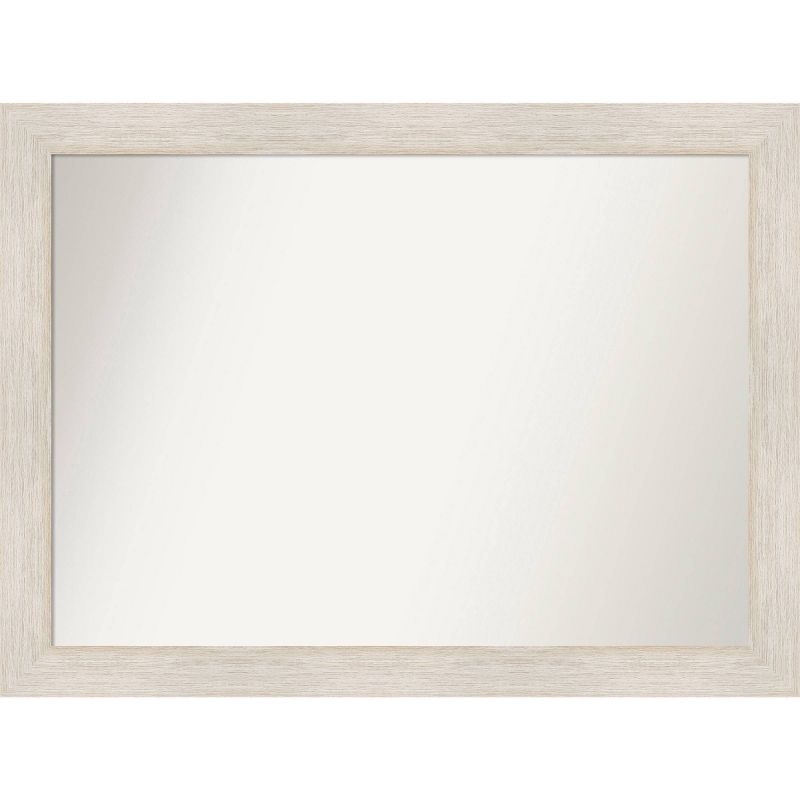 43&#34; x 32&#34; Non-Beveled Hardwood White Wash Wood Wall Mirror - Amanti Art, 1 of 10