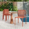 Christopher Knight Home Balfour Outdoor Modern Stackable Rattan and Iron Dining Chair (Set of 4) - 2 of 4
