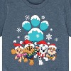 Boys' - Paw Patrol - Christmas Snowy Pawprint Skye Chase Marshall Rubble Short Sleeve Graphic T-Shirt - 2 of 4