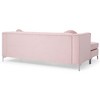 L-Shaped Sectional Sofas Chaise with Faux Jewel Tufting, Chrome Steel Legs & KD Compact Design for Easy Delivery - 4 of 4