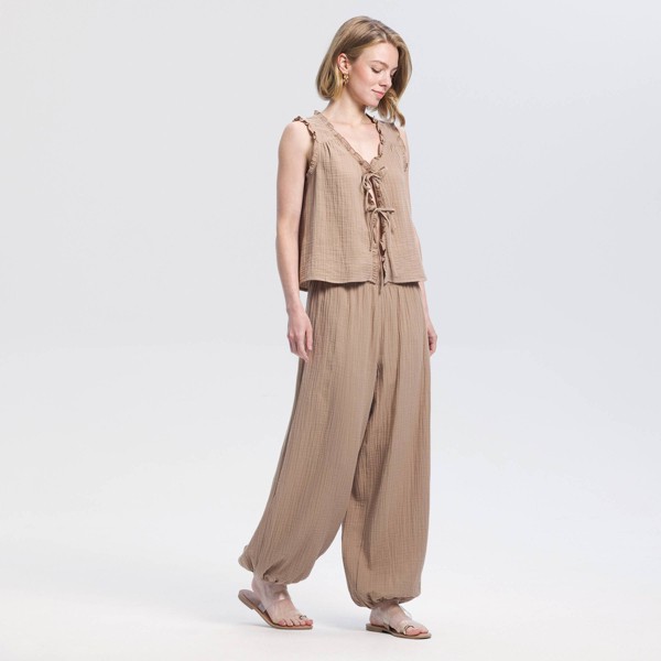 Top de Gasa Arrugada con Amarre al Frente para Mujer - A New Day™ 4