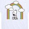 Boys' - Peanuts - Snoopy Looking Up Rainbow Short Sleeve Graphic T-Shirt - 2 of 4