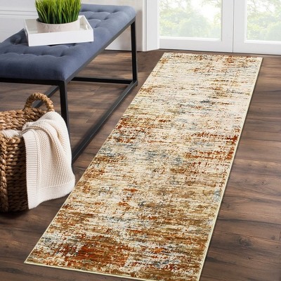 Modern Abstract Machine Washable Area Rug Indoor Stain Resistant Non-Slip Accent Rug