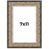 PosterPalooza | Photo Size Ornate Silver Picture Frame - UV Acrylic, Foam Board Backing, Hanging Hardware - 2 of 4