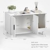 FURNIinspire Pet Crates and Houses, Multi-Functional Cat Cabinet, Comfortable Cat Space with Entrances, for Home, White, 33.5"*18.5"*19.9" - 4 of 4