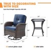 Buenhomino Patio Swivel Chairs Set of 2 and Side Table, Outdoor Swivel Rocker Chairs with High Back and Thick Cushions, Wicker Patio Furniture Set - 3 of 4