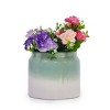 Set of 2 Round Ceramic Planter Pots, Indoor and Outdoor Flower Pots for Home, Patio, Balcony or Garden – The Pop Home - 2 of 4
