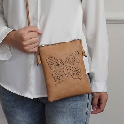 MKF Collection Crossbody Bag Woven Texture Design, Skyli | MKF Collection by Mia K - Brown — фото 2