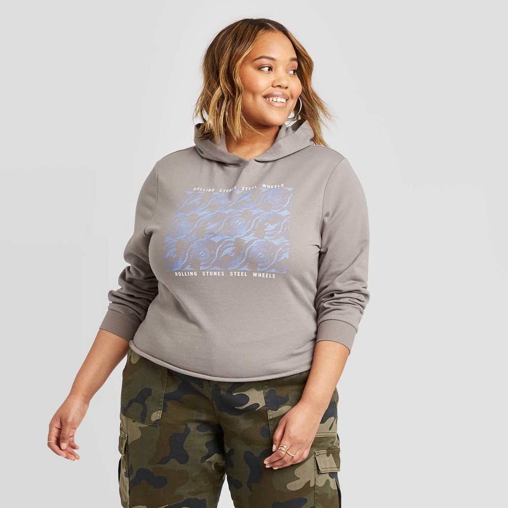 Women's Rolling Stones Plus Size Hoodie Sweatshirt - Bravado (Juniors') - Black 3X was $24.99 now $16.24 (35.0% off)