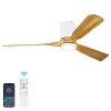 Wanze of Ocean 60 in. 3-Blade Indoor Flush Mount Ceiling Fan with APP Remote Control and Light, 3-Color Dimmable, Quiet DC Motor, 6 Speeds - 2 of 4