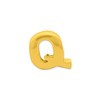 Black Bow Jewelry Letter Q Bead Charm in 14k Yellow Gold Plated Sterling Silver - 2 of 4