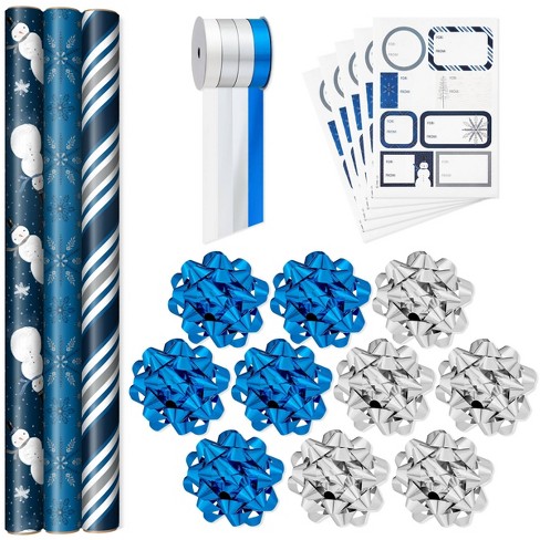 Quality Blue Wrapping Paper Collection, Colored Gift Wrap - JAM Paper