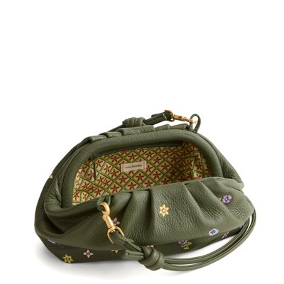 Vera Bradley Women's Leather Small Taber Crossbody Bag Meadow Bouquet Bronze Green — фото 2