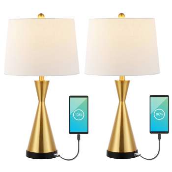 Jonathan Y Carson Modern Minimalist Iron Rechargeable Integrated LED Table Lamp