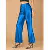 INSPIRE CHIC Women's Metallic Party Shiny Sparkle Wide Leg Flare Palazzo Pants - 4 of 4