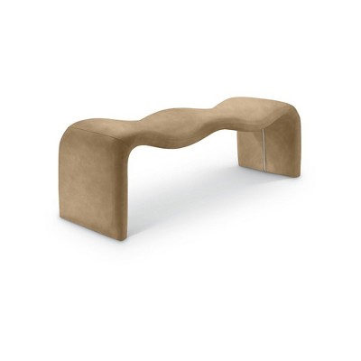 Meridian Furniture,Willow Vegan Leather Bench