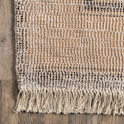 Ginger Tan Cotton-Blend Flat Woven 6' x 9' Area Rug