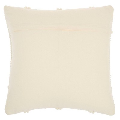 Ivory Diamond Lattice 18" Square Cotton Throw Pillow