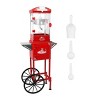 INFURNIC Popcorn Poppers Popcorn Machine with Cart 10 Oz Kettle Portable Movie Theater Popcorn Maker with Storage, Red, 20.87"*11.81"*51.18" - 3 of 4