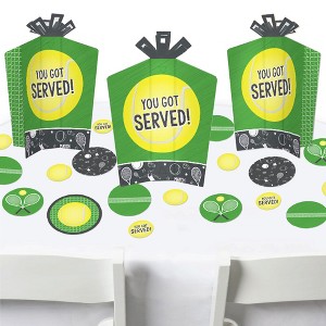 Big Dot of Happiness You Got Served - Tennis - Baby Shower or Tennis Ball Birthday Party Decor and Confetti - Terrific Table Centerpiece Kit 30 Ct - 1 of 4