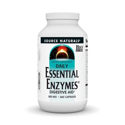 Source Naturals, Inc. Daily Essential Enzymes 500 Mg - 360 Capsule : Target