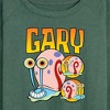 Women's - SpongeBob SquarePants - Gary The Snail Lightweight French Terry Wide Neck Long Sleeve Shirt - 2 of 4