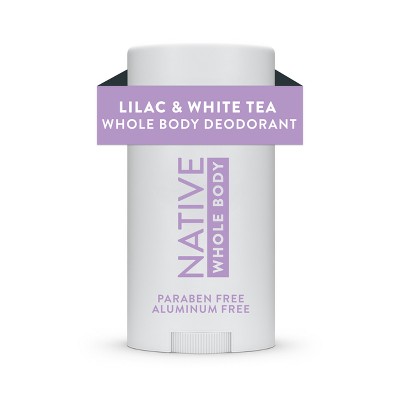 Native Whole Body Sensitive Deodorant - Lilac & White Tea - Aluminum Free - 2.4oz