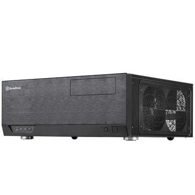 SilverStone Technology Home Theater Computer Case (HTPC) Design for ATX/Micro-ATX Motherboards and New USB Type C Front Port, SST-GD09B-C