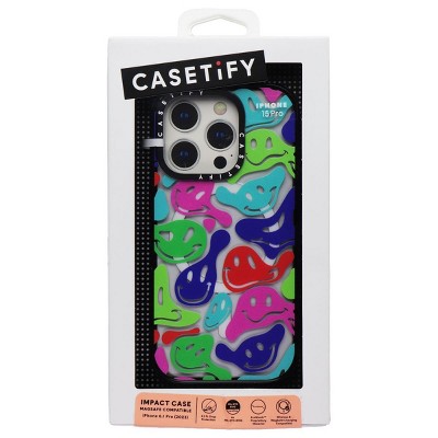 CASETiFY Impact Case for MagSafe for iPhone 15 Pro - Acid Smiles Multicolor