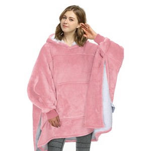 Catalonia Oversized Hoodie Sweatshirt Cape, Casual Hoodie Cape, Batwing Coat Pullover Blanket | Fluffy Fleece, Comfortable, Roomy | for Adults - 1 of 4
