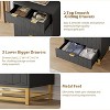 homfan 5 Drawer Dresser with Metal Legs, Modern Chest Organizer with Wide Storage, Chest of Drawers for Bedroom, Living Room, Entryway - 4 of 4