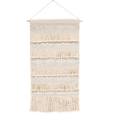 Mark & Day Walding 36"H x 24"W Bohemian/Global Ivory Wall Tapestries