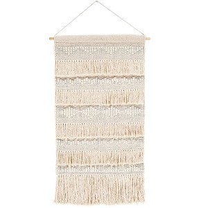 Mark & Day Walding 36"H x 24"W Bohemian/Global Ivory Wall Tapestries - 1 of 3