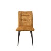 ModernLuxe Set of 2 Dining Chairs Velvet Upholstered Accent Chairs with Soft Cushioned Seat & Iron Frame, Armless Chairs Arm Chairs, Yellow/Gray - 4 of 4