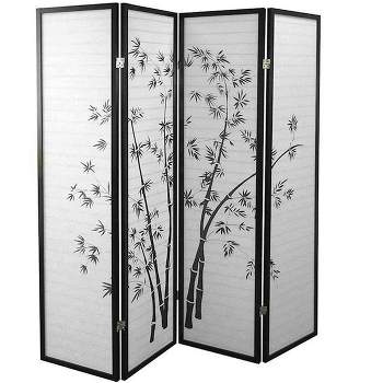 Legacy Decor Bamboo Print Oriental Privacy Shoji Screen Room Divider