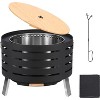 Coucheta 26 Inch Round Outdoor Smokeless Wood Burning Fire Pit - with Removable Ashtray and Portable Tote Bag - 3 of 4