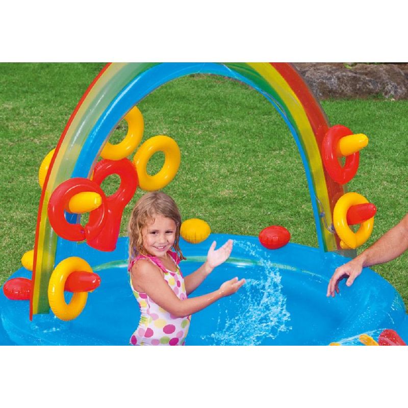 Inflatable Rainbow Ring Play Center Pool, 3 of 4