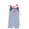 Hudson Baby Infant Girl Cotton Bodysuits and Rompers, 8-Piece, Pink Strawberry - 2 of 2