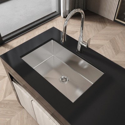 JUJABU 30″x19″ Drop In Stainless Steel Kitchen Sink with Standard Drain and Hook