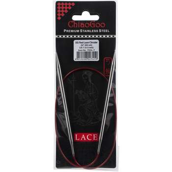 ChiaoGoo Stainless Steel Red Lace Circular Knitting Needles: US Size 10.75,  16-Inch Cable 