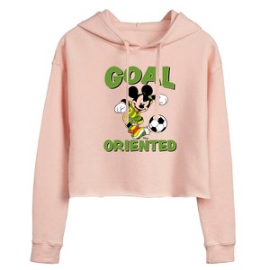 Women's - Disney - Soccer Goal Cropped Graphic Hoodie - 1 of 3